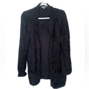 Open Front Eyelash Cardigan